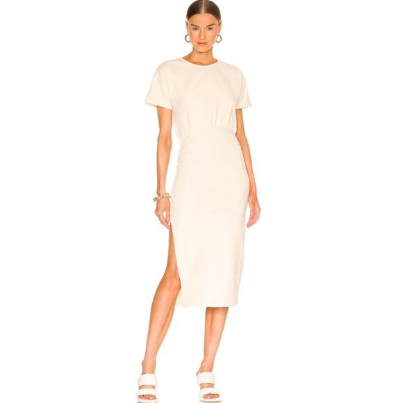 Lovers and Friends Easy Ruched Midi Dress Size Small - Picture 1 of 3